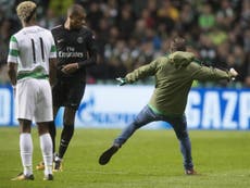 Celtic fan who 'tried to kick' Mbappe condemned by Rodgers