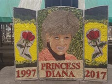 Council forced to defend 'hideous' floral tribute to Princess Diana