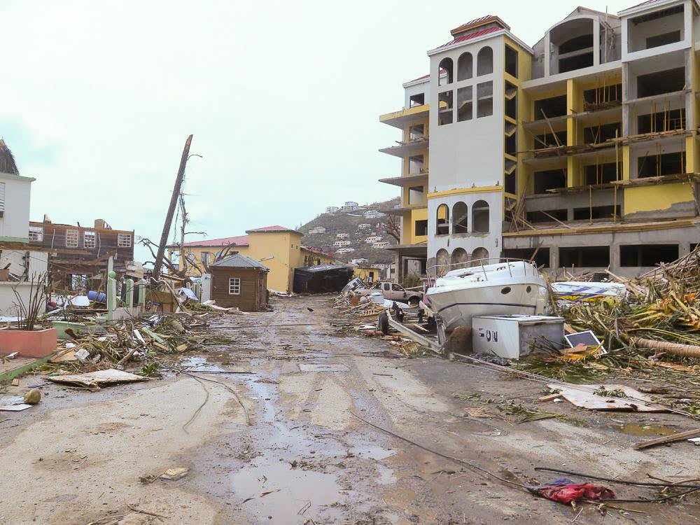 An estimated 90 per cent of homes and businesses have been destroyed