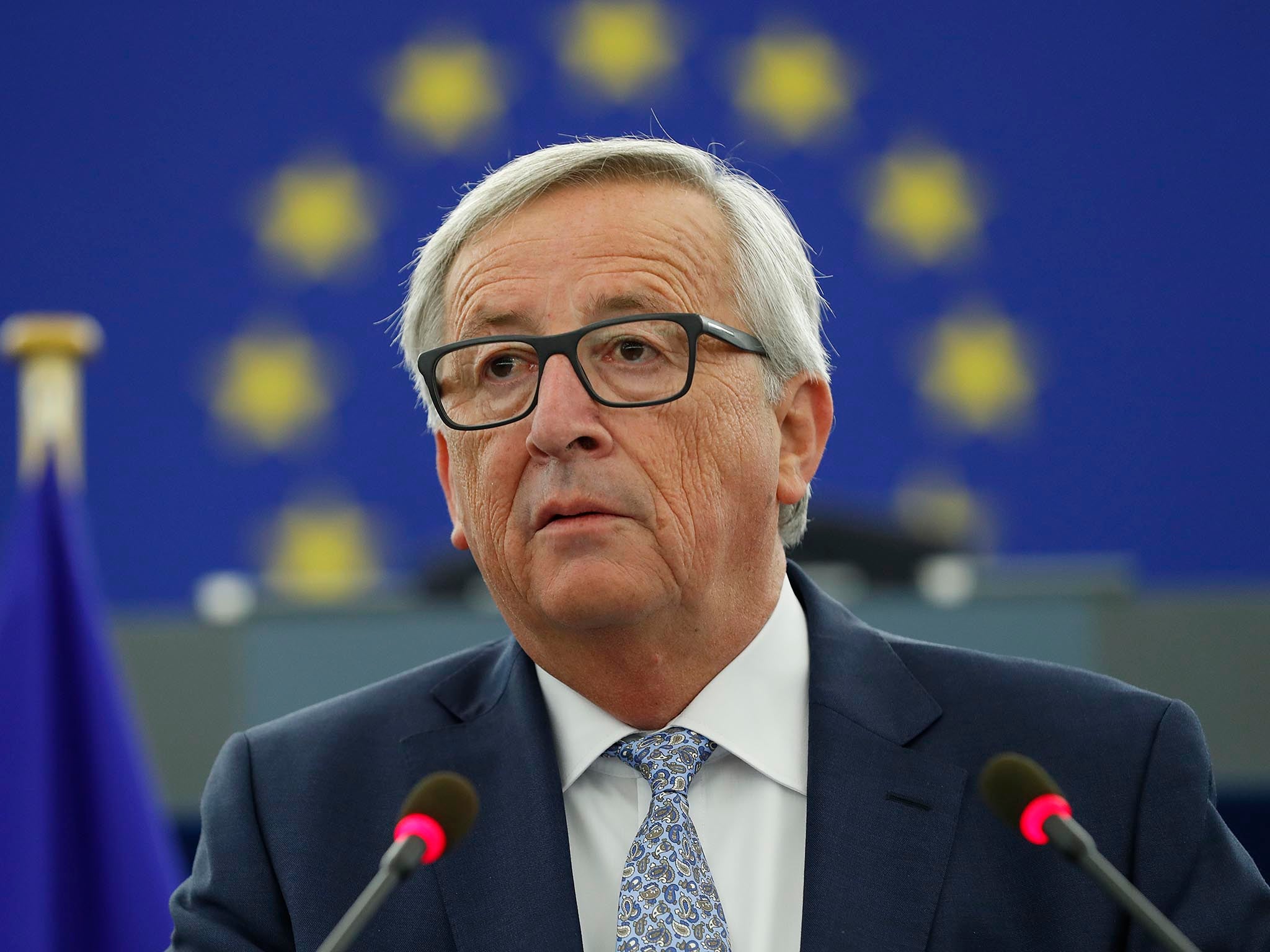 European Commission President Jean-Claude Juncker during the State of the Union address