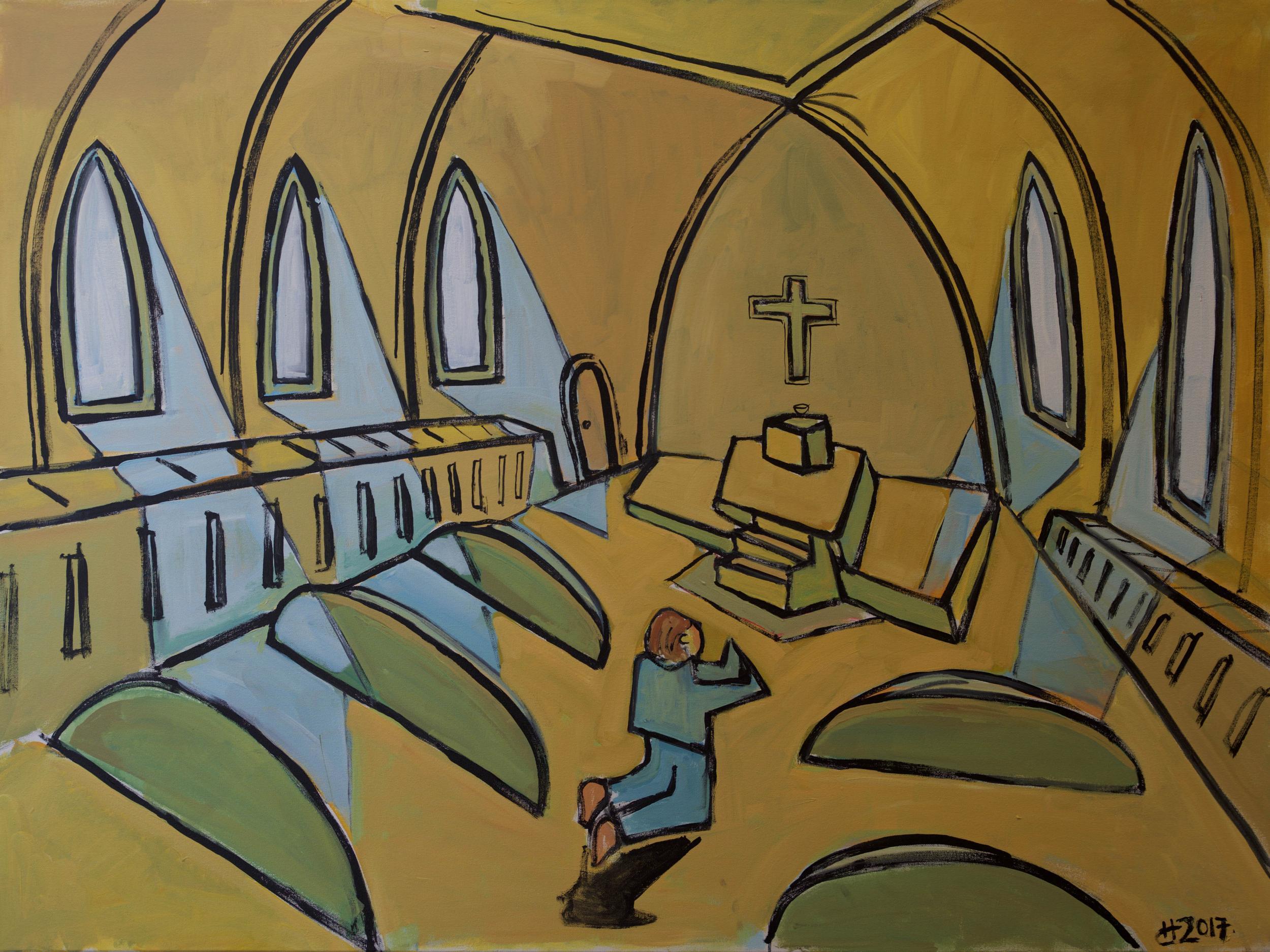 ‘Hope’: Henry alone in the chapel praying