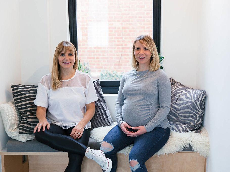 Mum-of-two Joan Murphy (left) set up Frame fitness studios about a decade ago with co-founder Pip Black