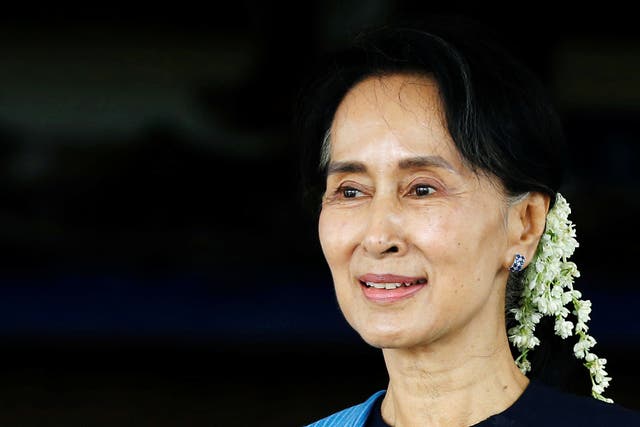 Ms Suu Kyi is facing international pressure to end the persecution of Muslim Rohingya people in Burma 