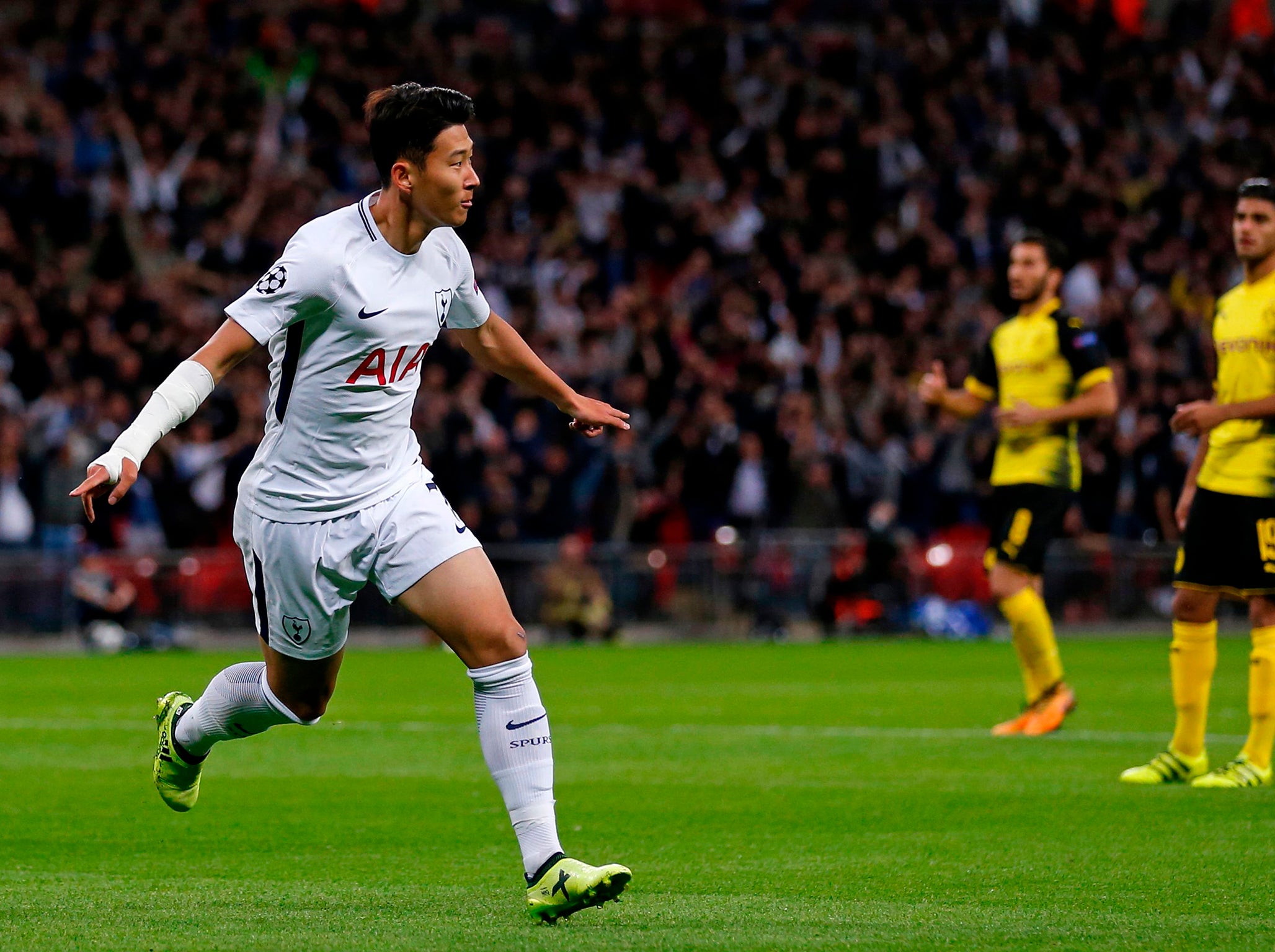 Son gave Spurs the lead at Wembley