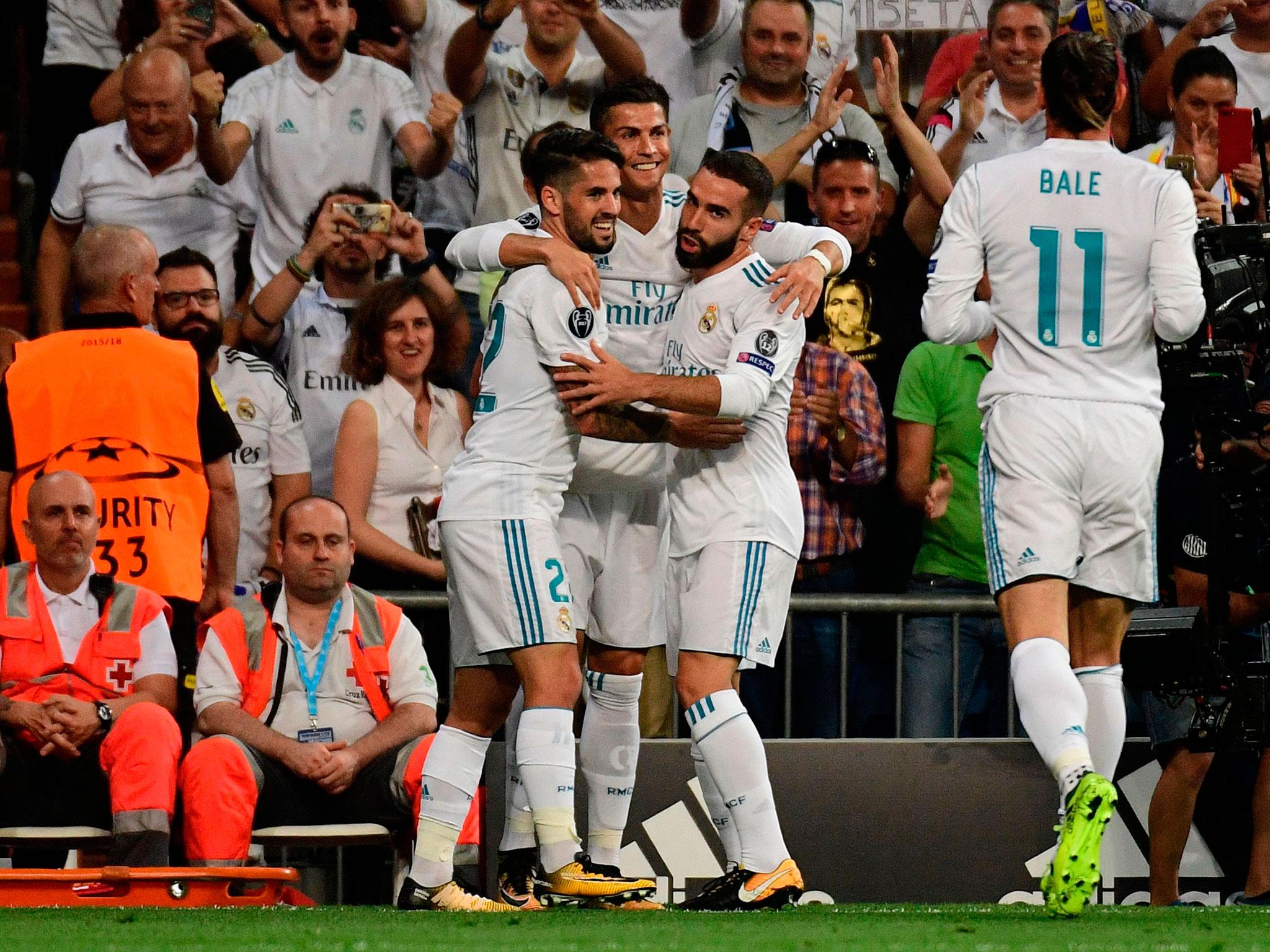 Cristiano Ronaldo scored a double as Real Madrid got their title defence underway