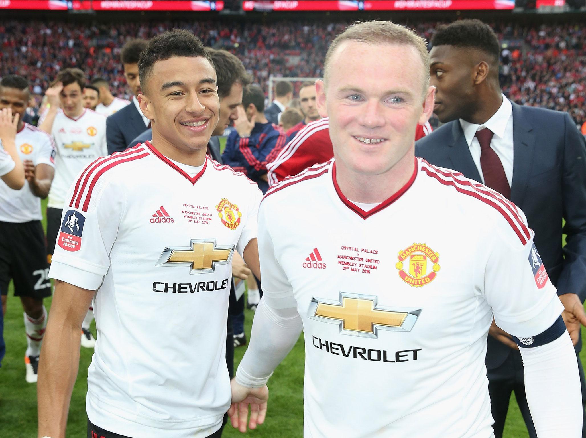 Jesse Lingard enjoyed his time with Wayne Rooney at Manchester United