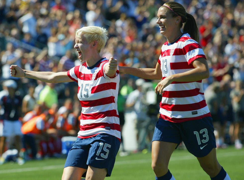 Rapinoe (left) and Morgan become the first female footballers to join the initiative