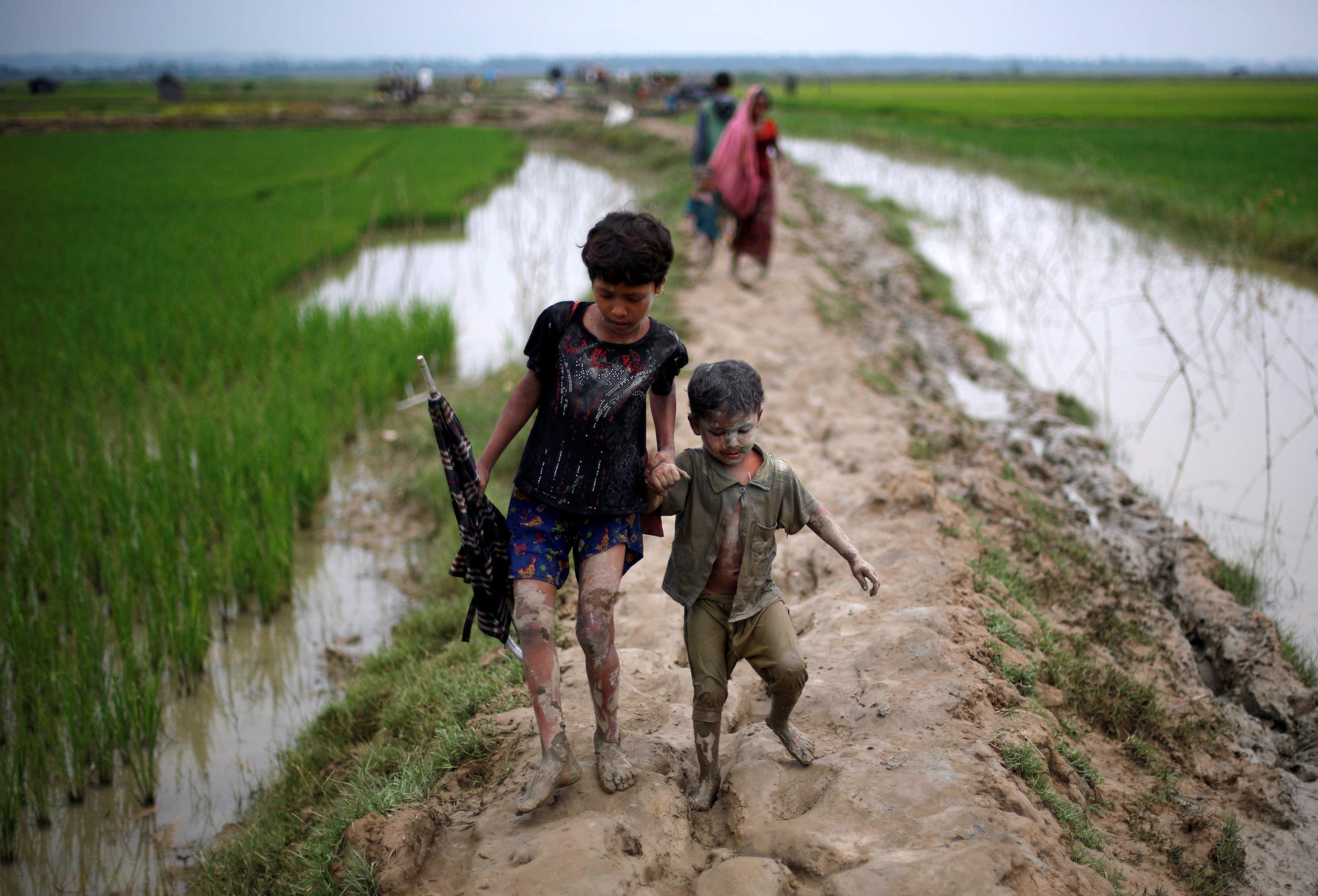 About 60 per cent of the hundreds of thousands who have fled Burma are under 18