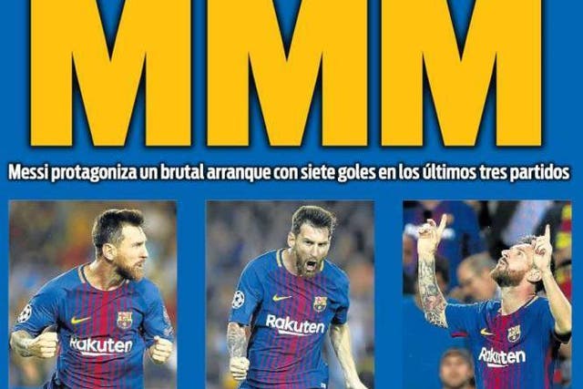 Thursday's front page of Sport christened a new attacking trident at Camp Nou