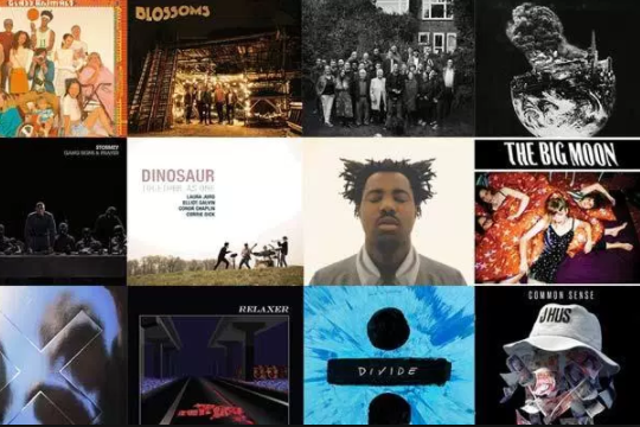 Cover art for the shortlisted albums in this year's Mercury Prize