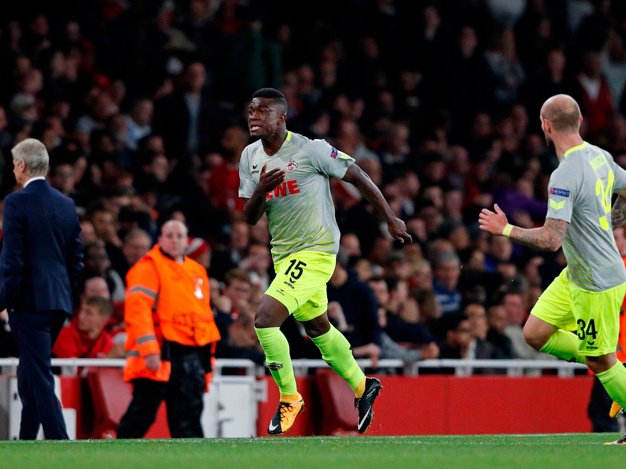 Cordoba celebrates opening the scoring for the visitors