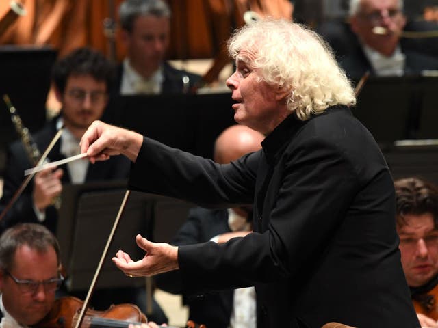 Sir Simon Rattle conducts London Symphony Orchestra at the start of a 10-day festival entitled ‘This is Rattle’ at the Barbican