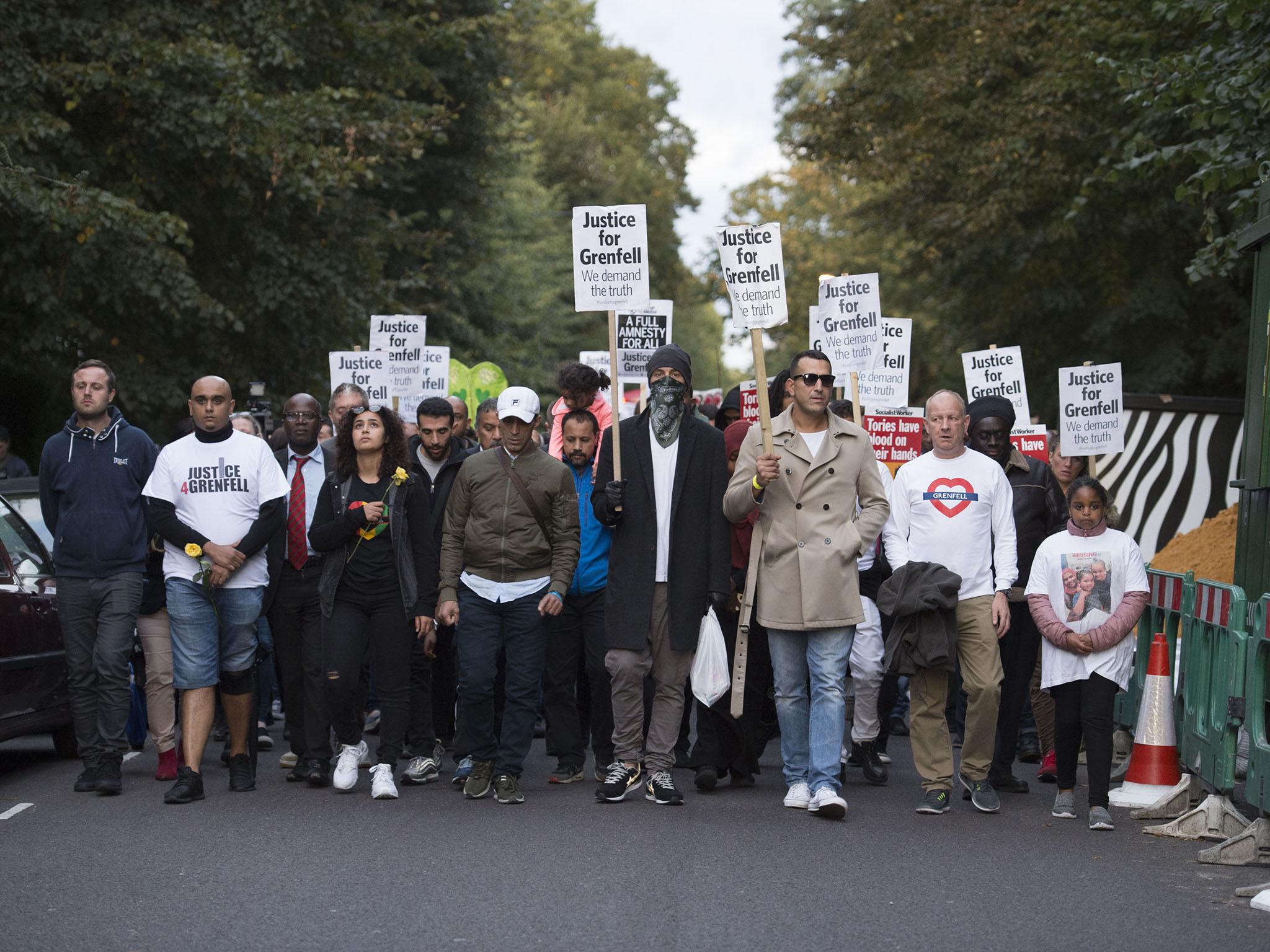 A silent march for the victims in London earlier this month