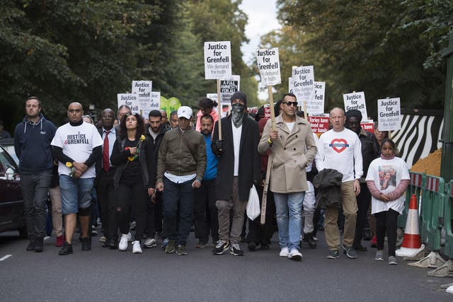 A silent march for the victims in London earlier this month