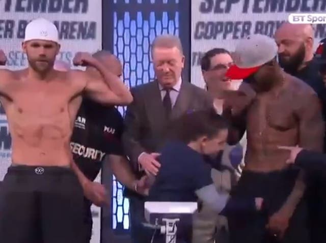 Little Billy attacked big Willie at the Friday weigh-in