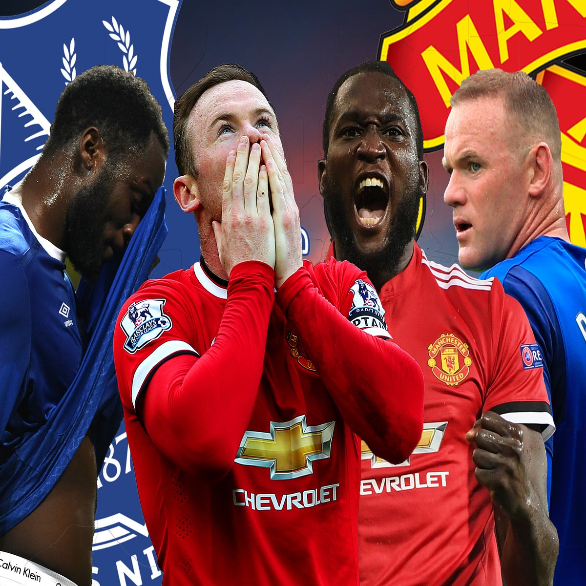 Romelu Lukaku and Wayne Rooney have traded places at United and Everton but  with drastically different results | The Independent | The Independent