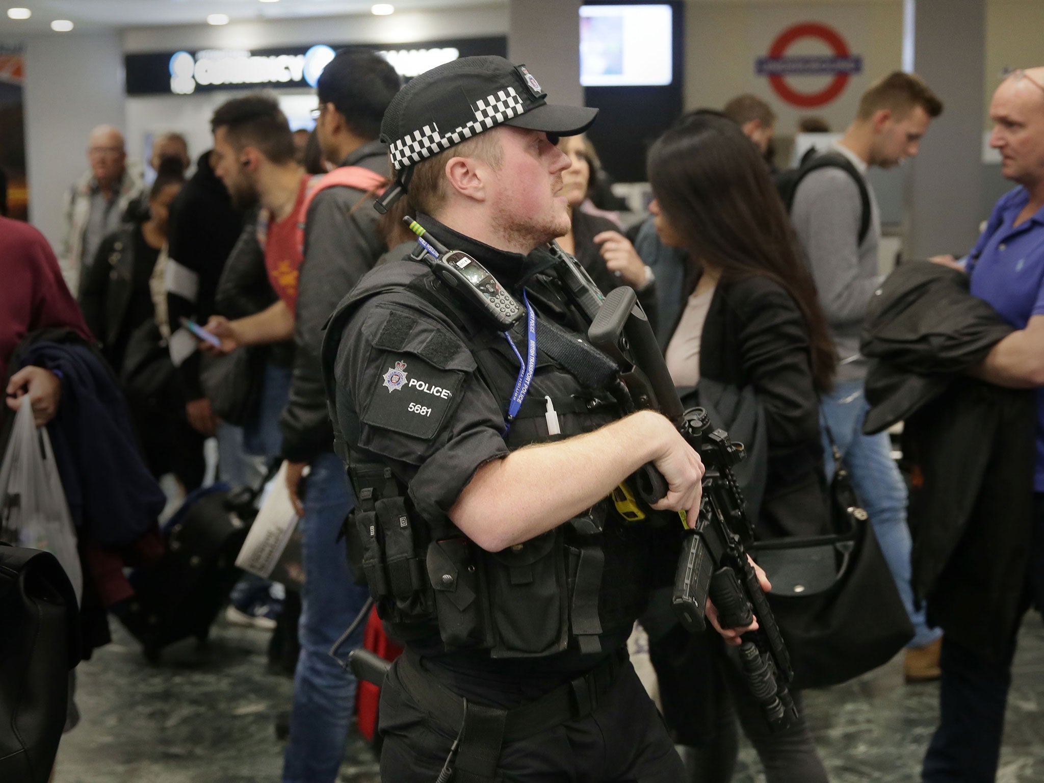 Armed police patrol at transport hubs have been increased after rush-hour attack