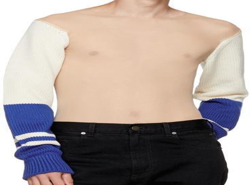 Calvin Klein are selling a 'torso-less' jumper for $2,000 | The Independent  | The Independent