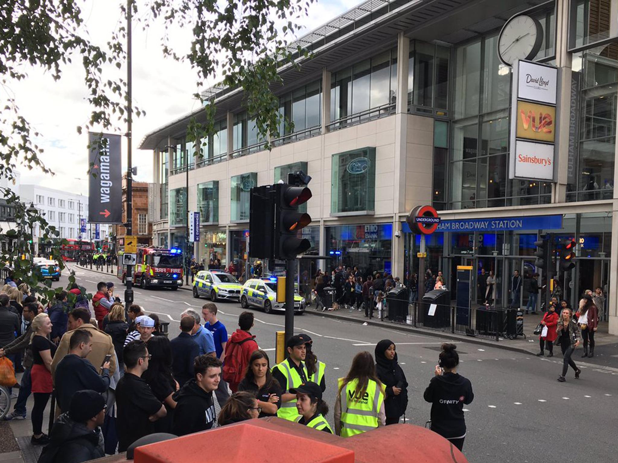 Fulham Broadway station was evacuated