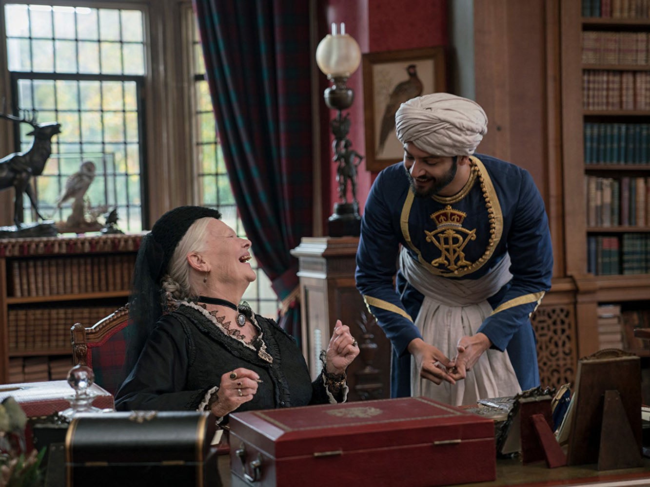 Judi Dench and Ali Fazal star as Queen Victoria and Abdul Karim in their new film (BBC)