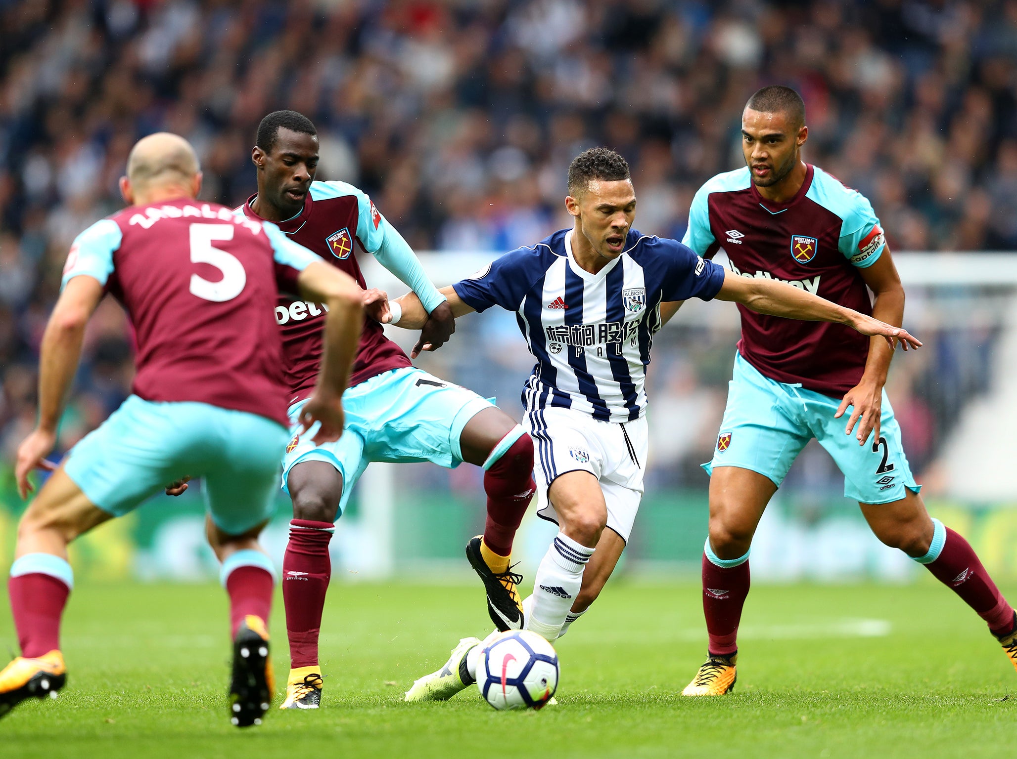 Kieran Gibbs went close for West Brom