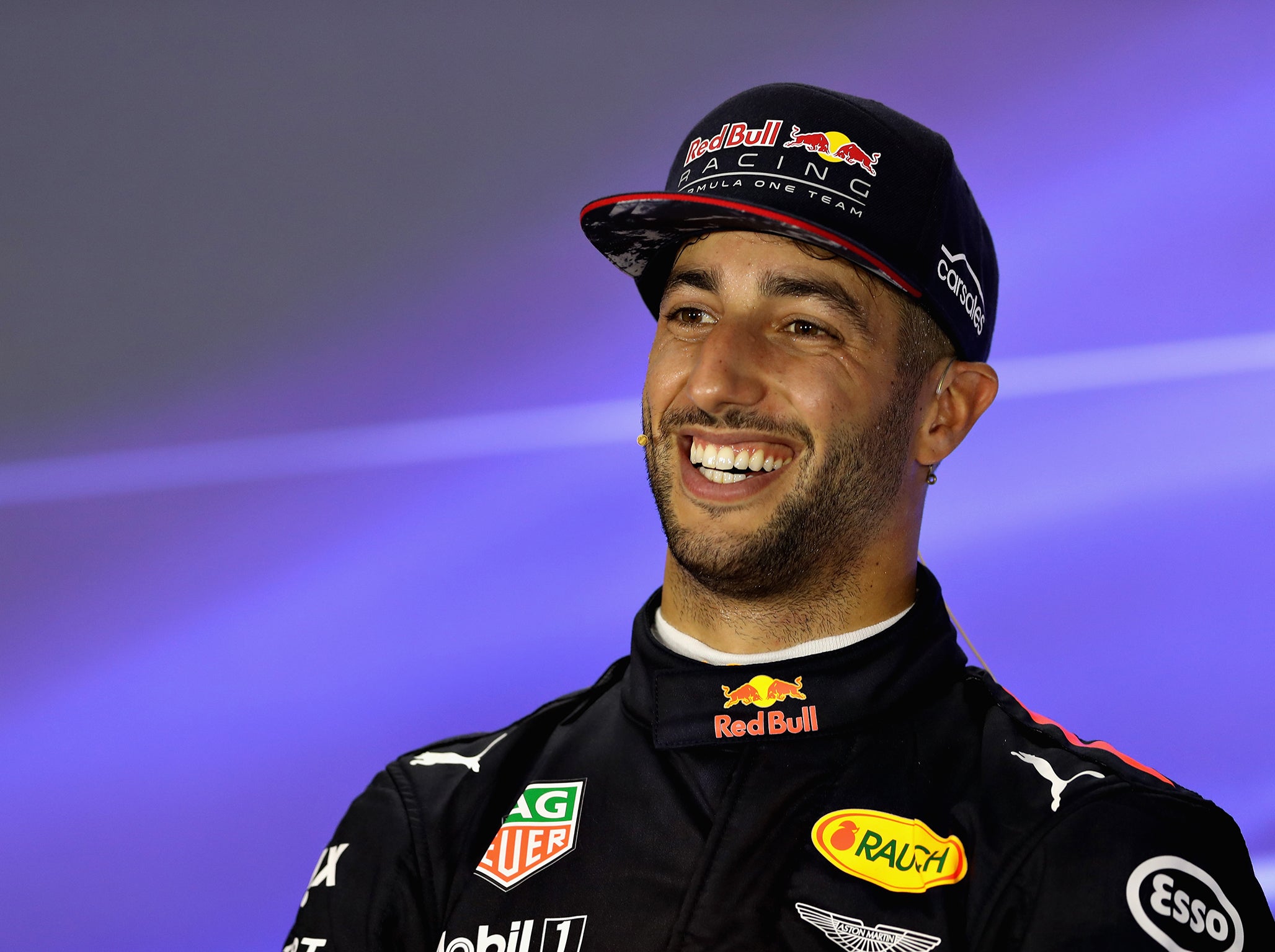 Ricciardo was in a relaxed mood