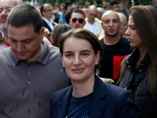 Serbia's Prime Minister joins hundreds of marchers at LGBT pride event