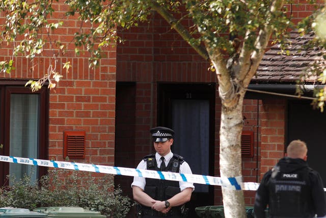 Police had earlier searched a property in Sunbury-on-Thames, Surrey