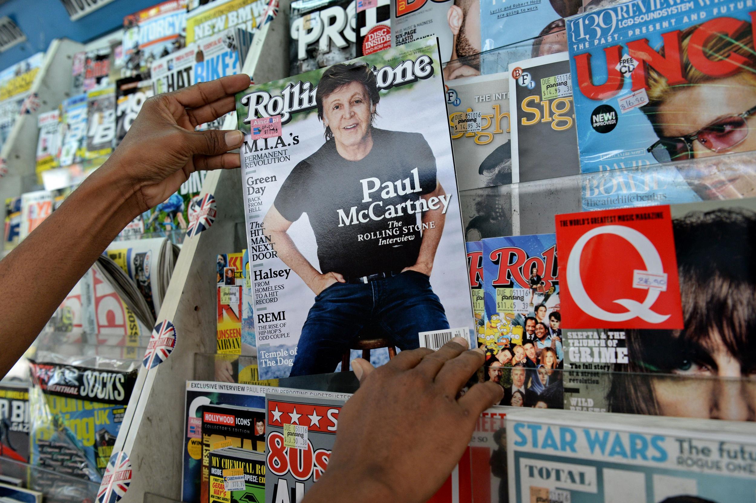 Jann Wenner clung onto older artists Sir Paul McCartney on its covers despite younger artists emerging