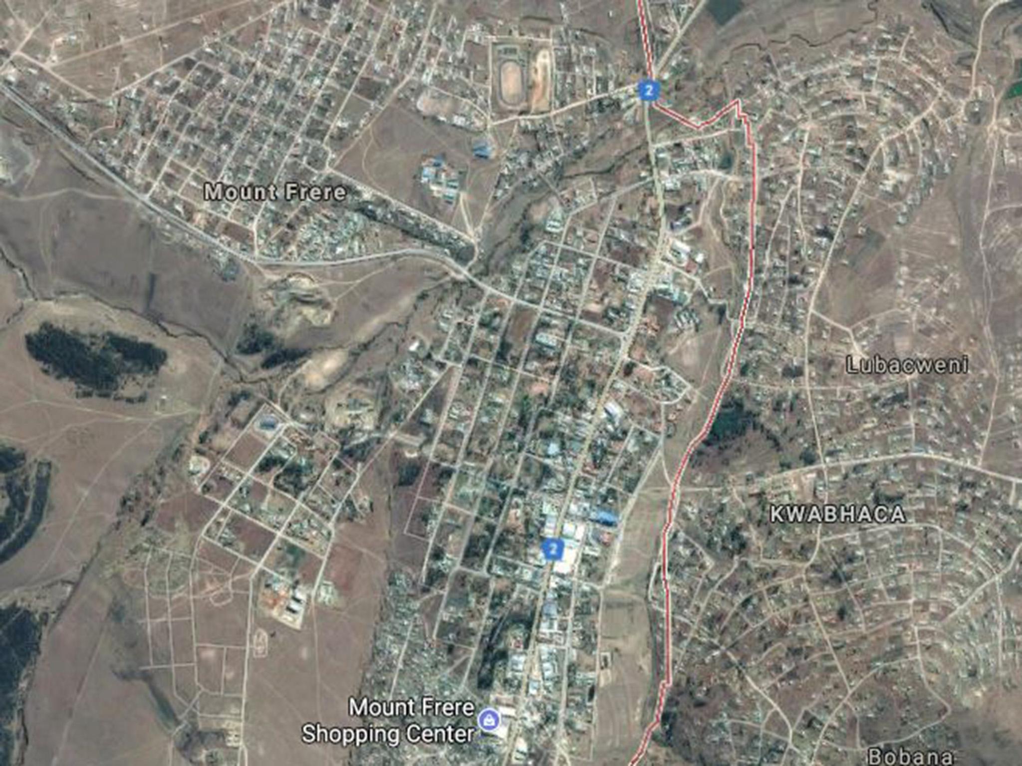The incident happened in the small town of Mount Frere in South Africa