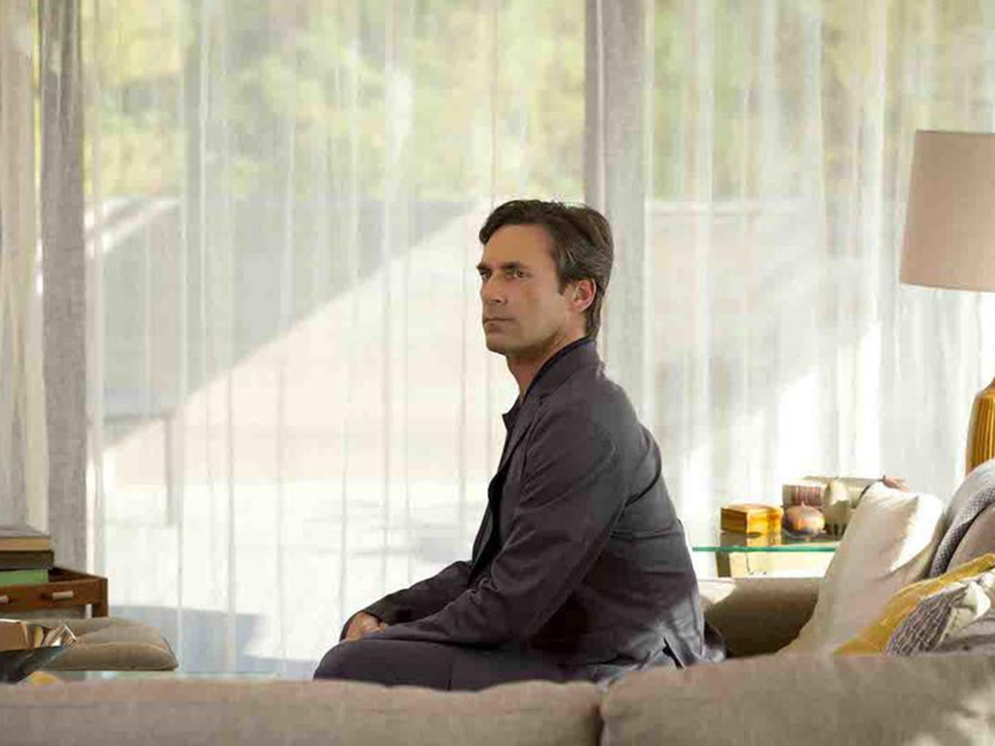 Hamm as Walter, a holographic-generated version of a dead husband in 'Marjorie Prime'