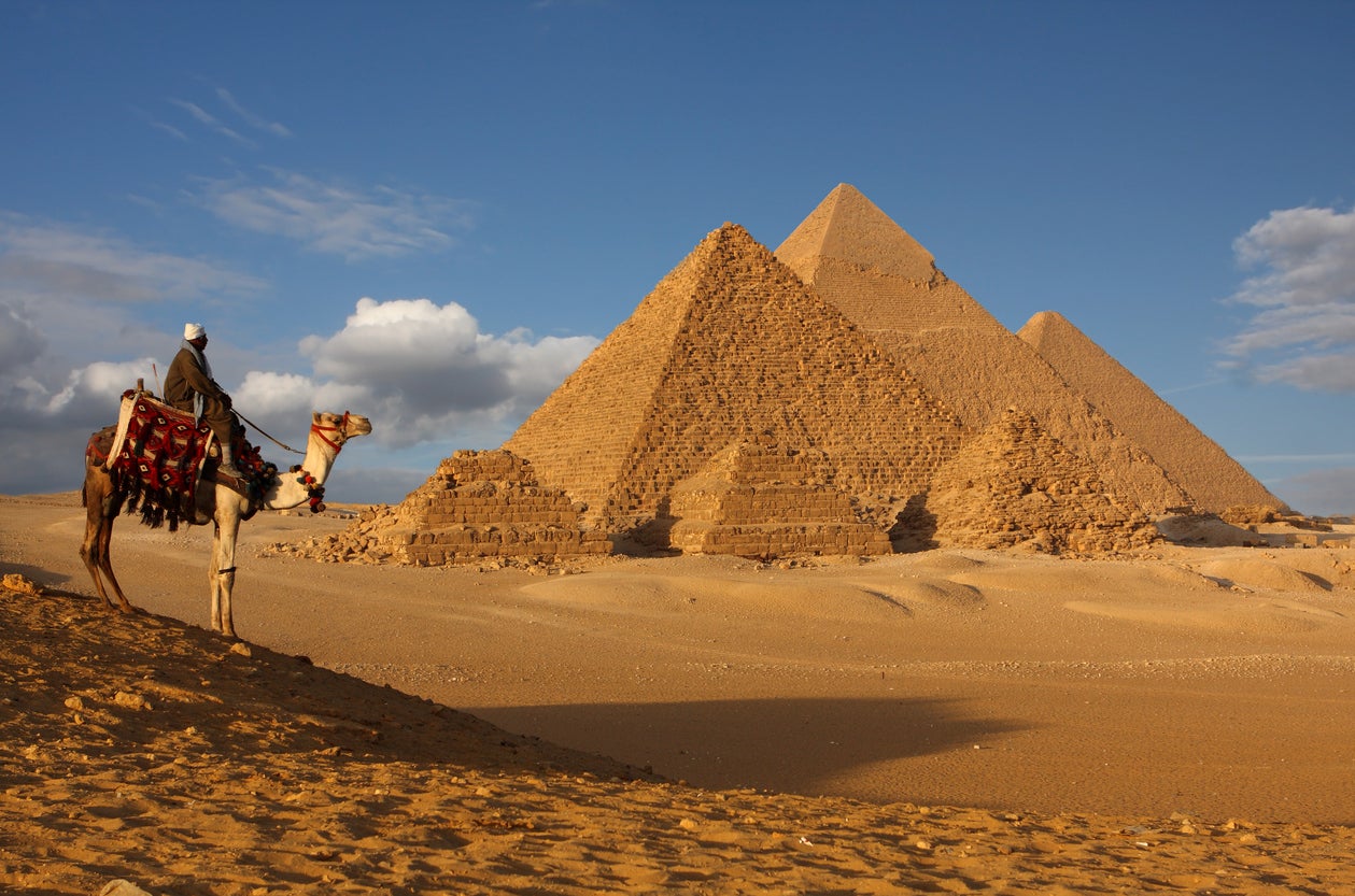 The Pyramids of Giza in Egypt, a Unesco World Heritage site