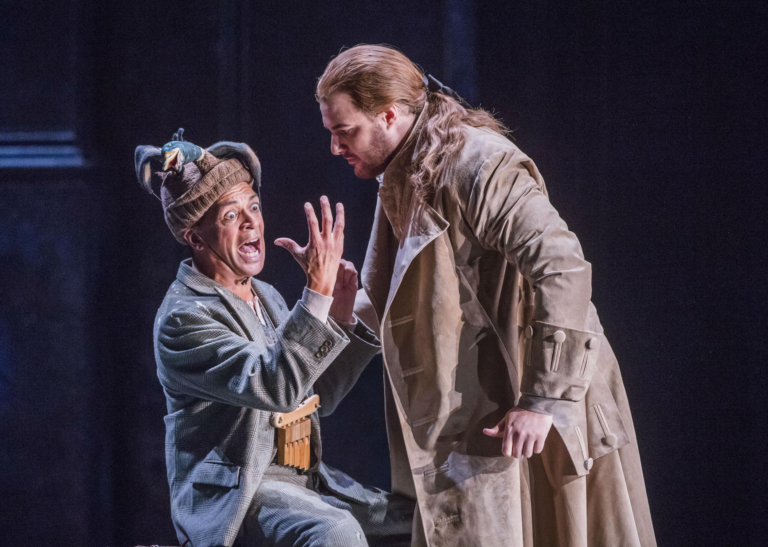 Roderick Williams (left) gives his comic all as Papageno while Mauro Peter makes a regal Tamino