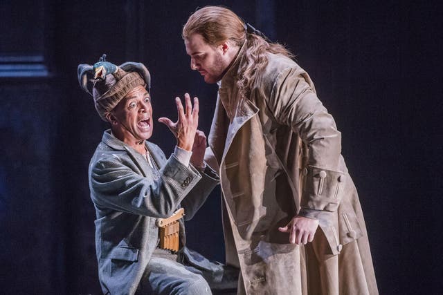 Roderick Williams (left) gives his comic all as Papageno while Mauro Peter makes a regal Tamino