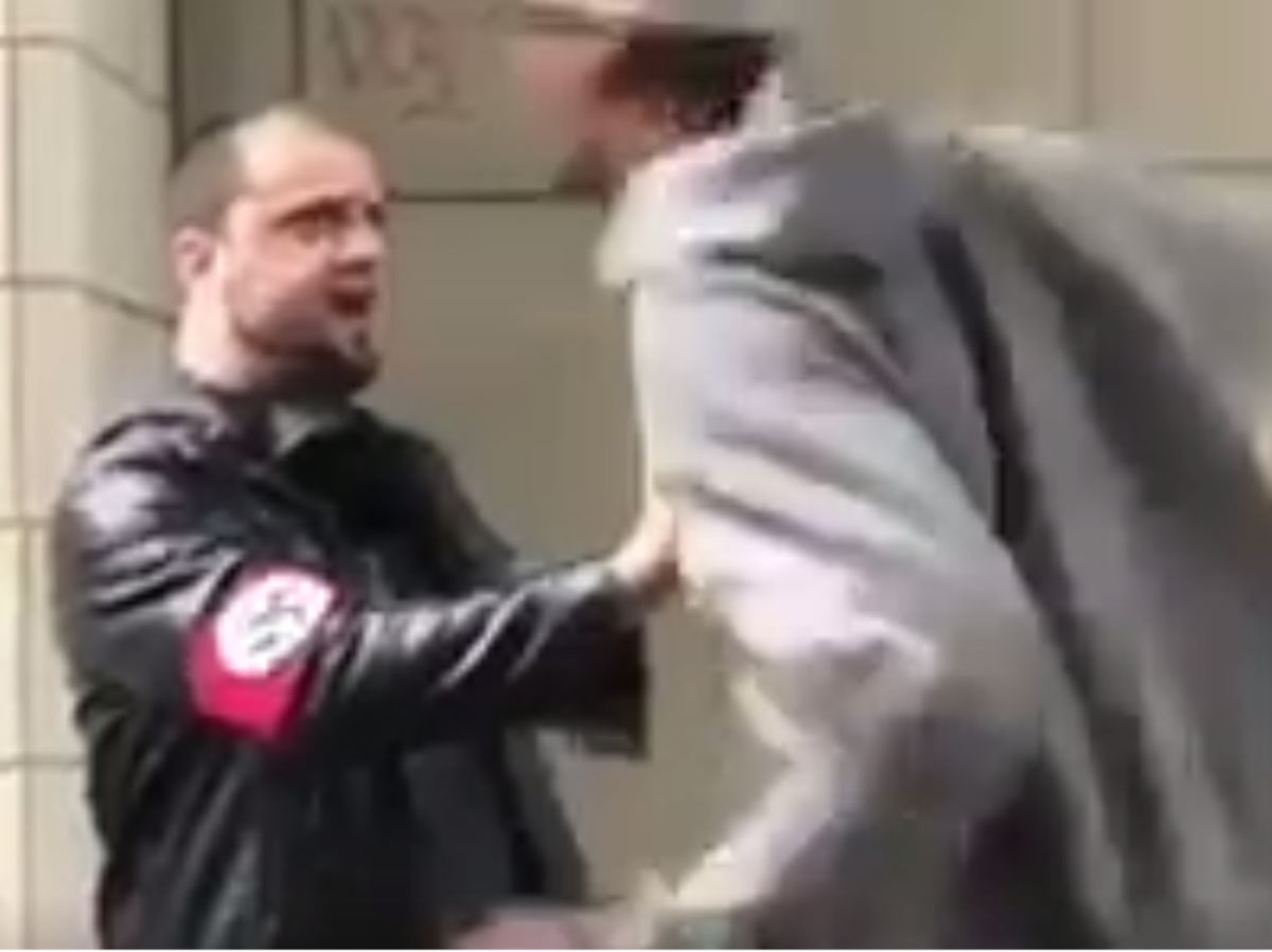 Man Walks Around Seattle With Swastika Armband And Gets Punched To