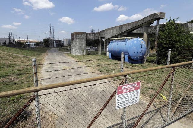 The US Oil Recovery Superfund site in Houston where three toxic waste tanks were flooded by Harvey