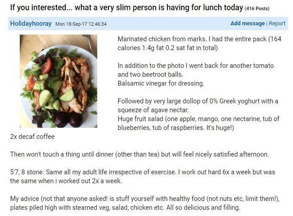 Very Slim Mum Shared A Picture Of Her Lunch On Mumsnet And Got Completely Destroyed Indy100 Indy100 Very Slim Mum Shared A Picture Of Her Lunch On Mumsnet And Got Completely Destroyed Indy100 Indy100