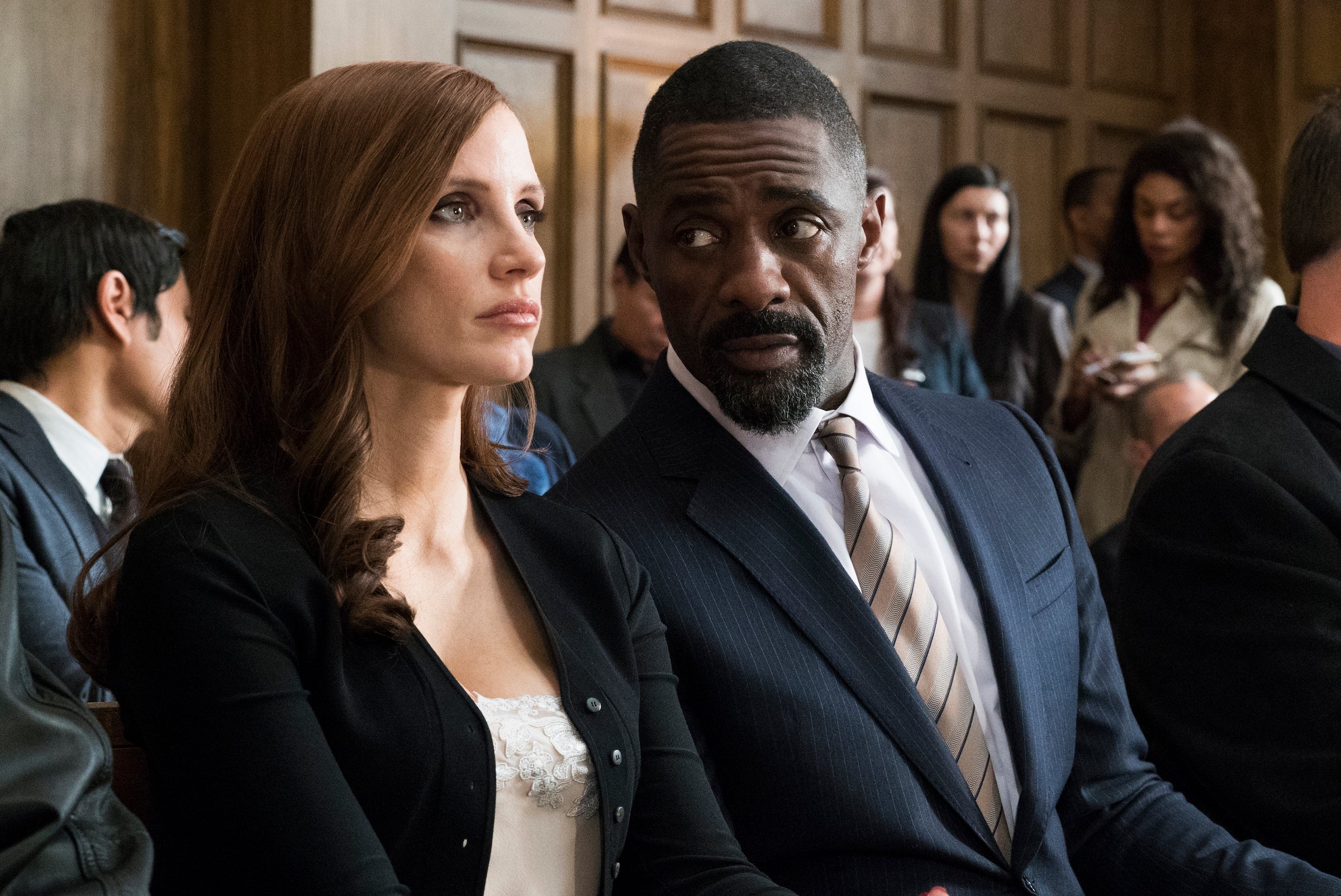 Jessica Chastain and Idris Elba in 'Molly's Game' (STXfilms)