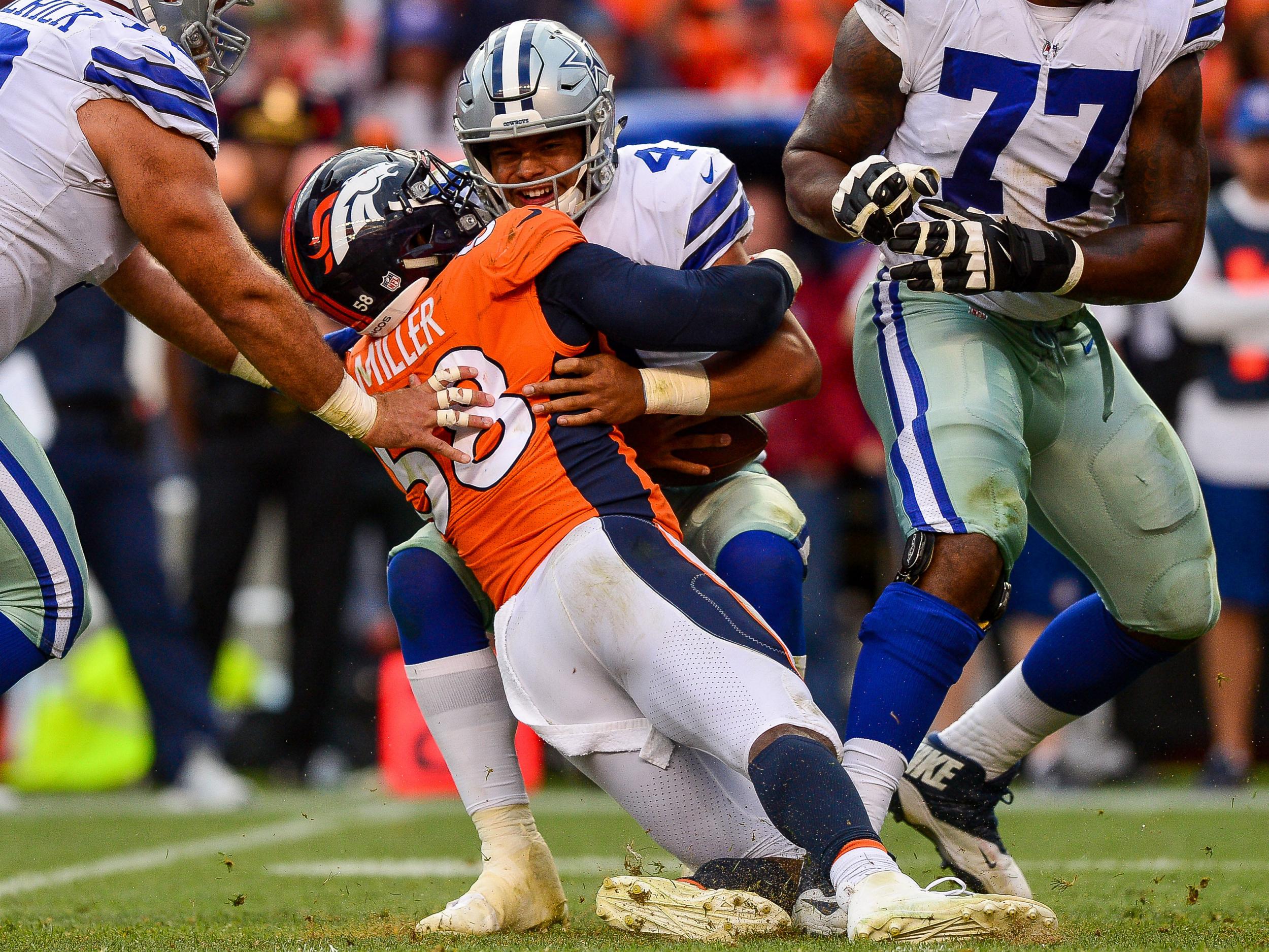 Von Miller and the Denver defense swallowed up Dak Prescott on Sunday