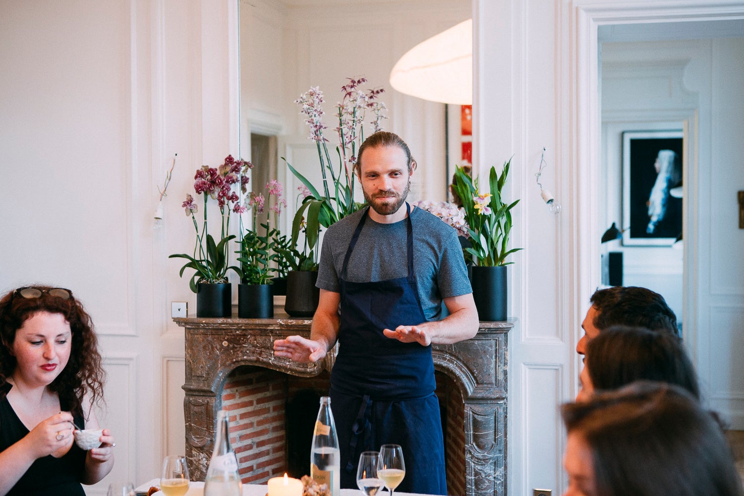 &#13;
Michelin-starred chef Sven Chartier explains the menu (Eurostar)&#13;