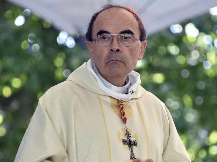 File photo of Roman Catholic Cardinal and archbishop of Lyon Philippe Barbarin celebrating a mass for the feast of the Assumption in the sanctuary of Our Lady in the French Southwestern pilgrimage city of Lourdes.