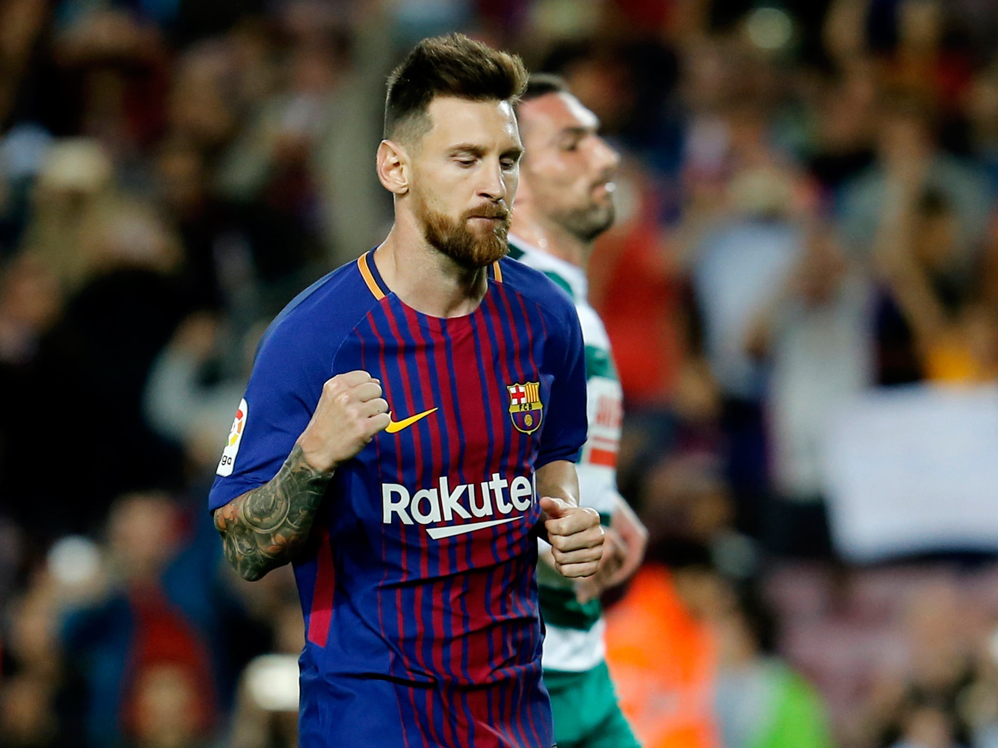 Lionel Messi scored four times against Eibar in Barcelona's 6-1 victory