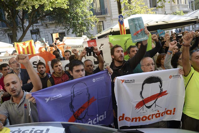 Thousands took to streets across Spain to protest against a crackdown on separatists