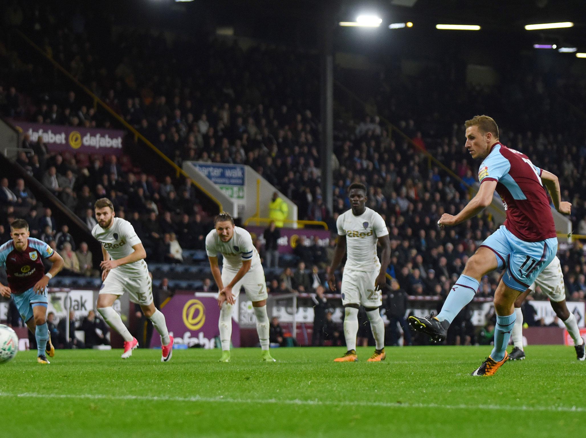 
Wood scored the equaliser from the spot against his former side 