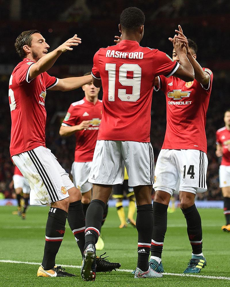 Marcus Rashford was at the double for the home side