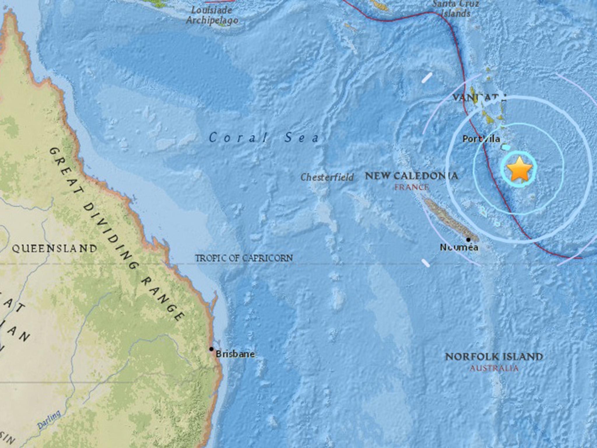 Vanuatu archipelago is just over 1,000 miles off the coast of Australia