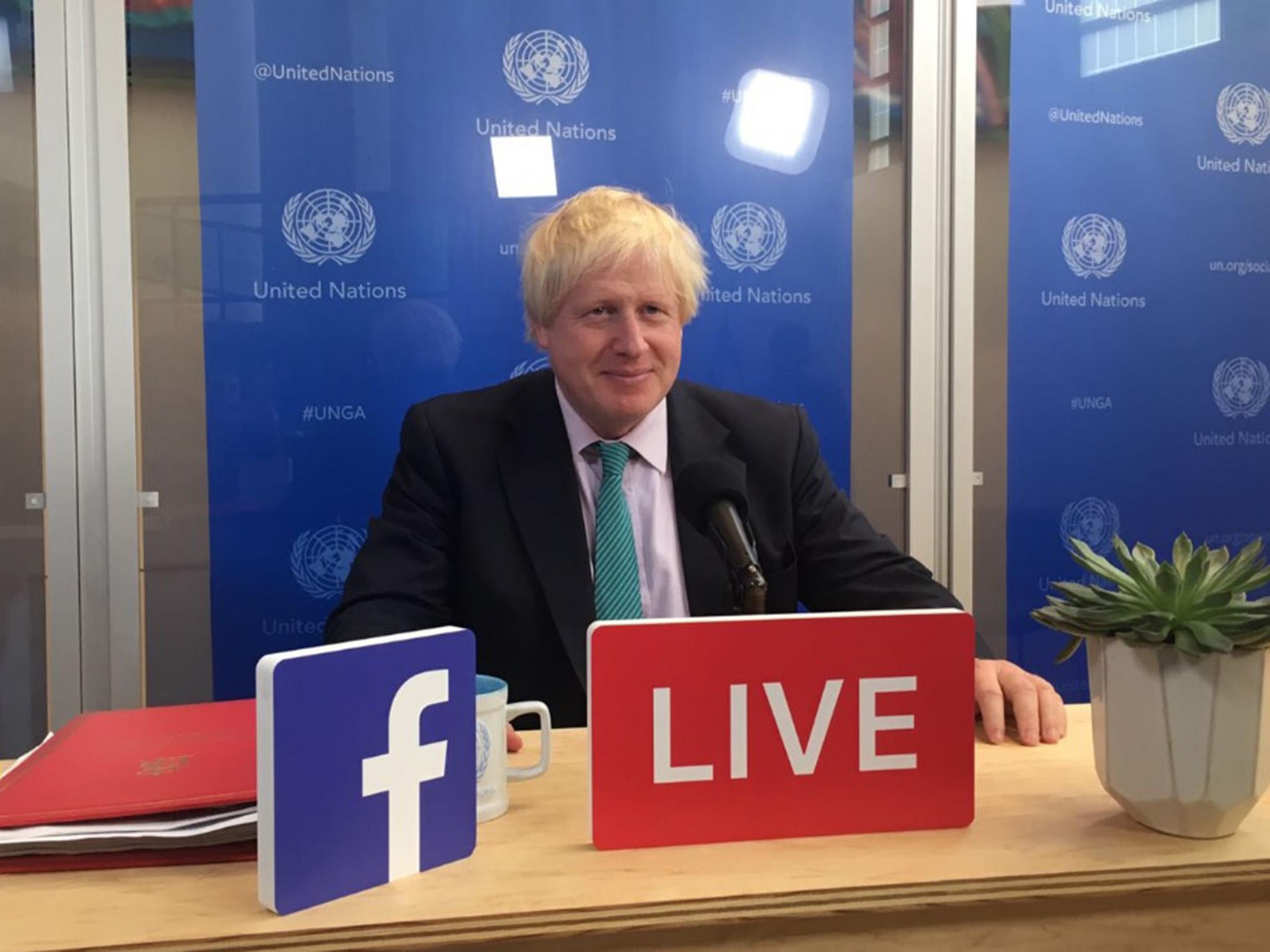 Boris Johnson told Facebook Live viewer that North Korea was a 'rogue nation'