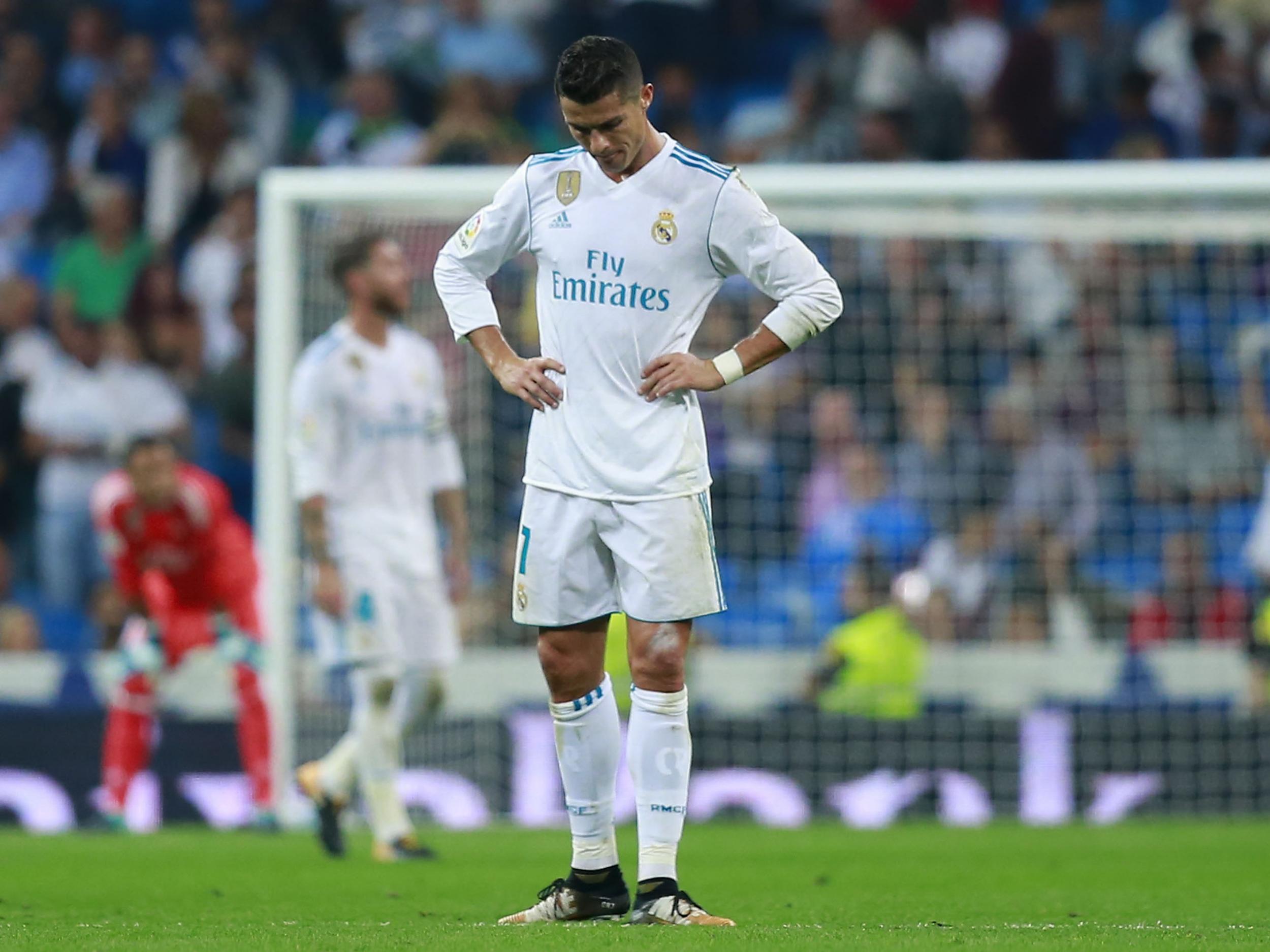 Cristiano Ronaldo missed Real's last five Liga games through suspension