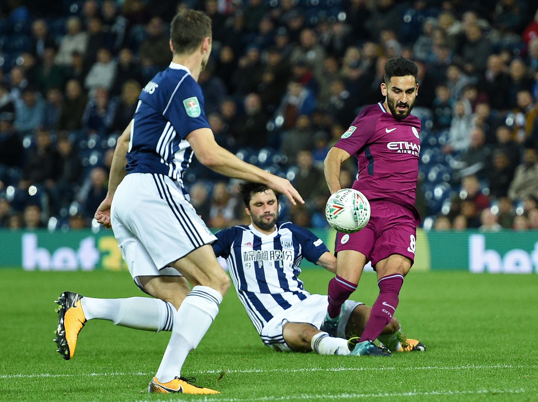 Gundogan was injured in the second half