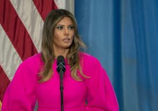 Melania Trump condemns bullying and people point to husband's tweets